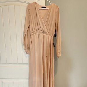 Lulu's Blush Floor Length Dress